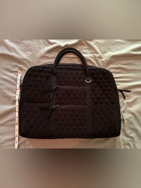 Black Quilted Vera Bradley Laptop Bag